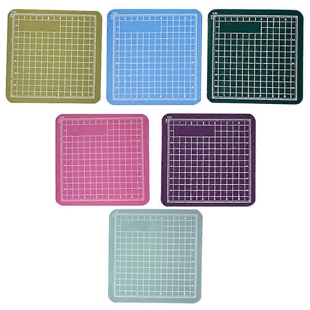Crafting Mat For Diy Work Square PVC Material Engraving 3.1×3.1×0.2in Cutting 6Set