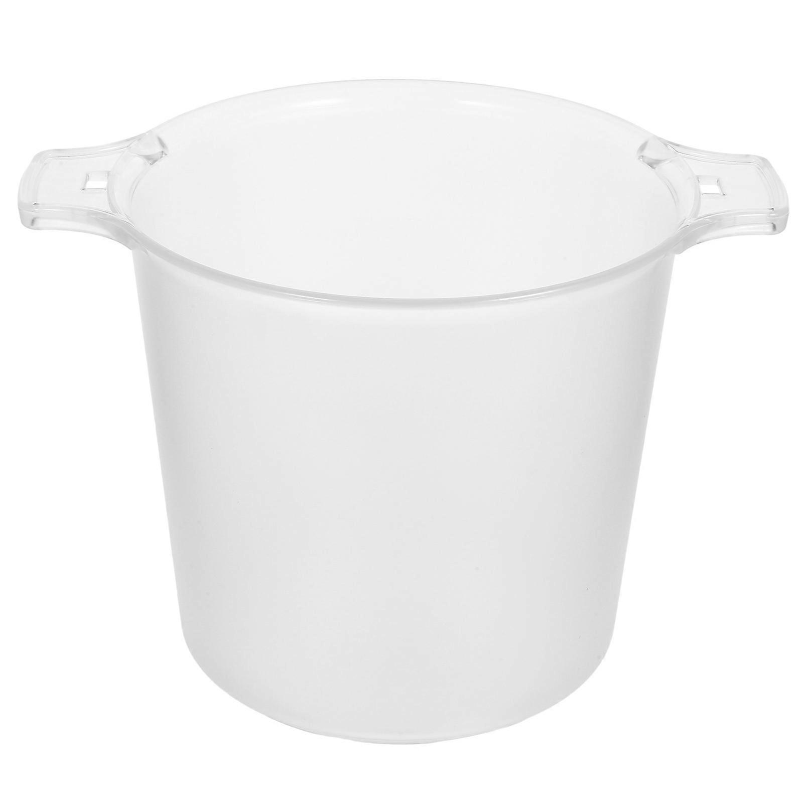 Transparent Plastic Wine Storage Basket with Handles for Home Bar Parties Portable Compact Round Shape