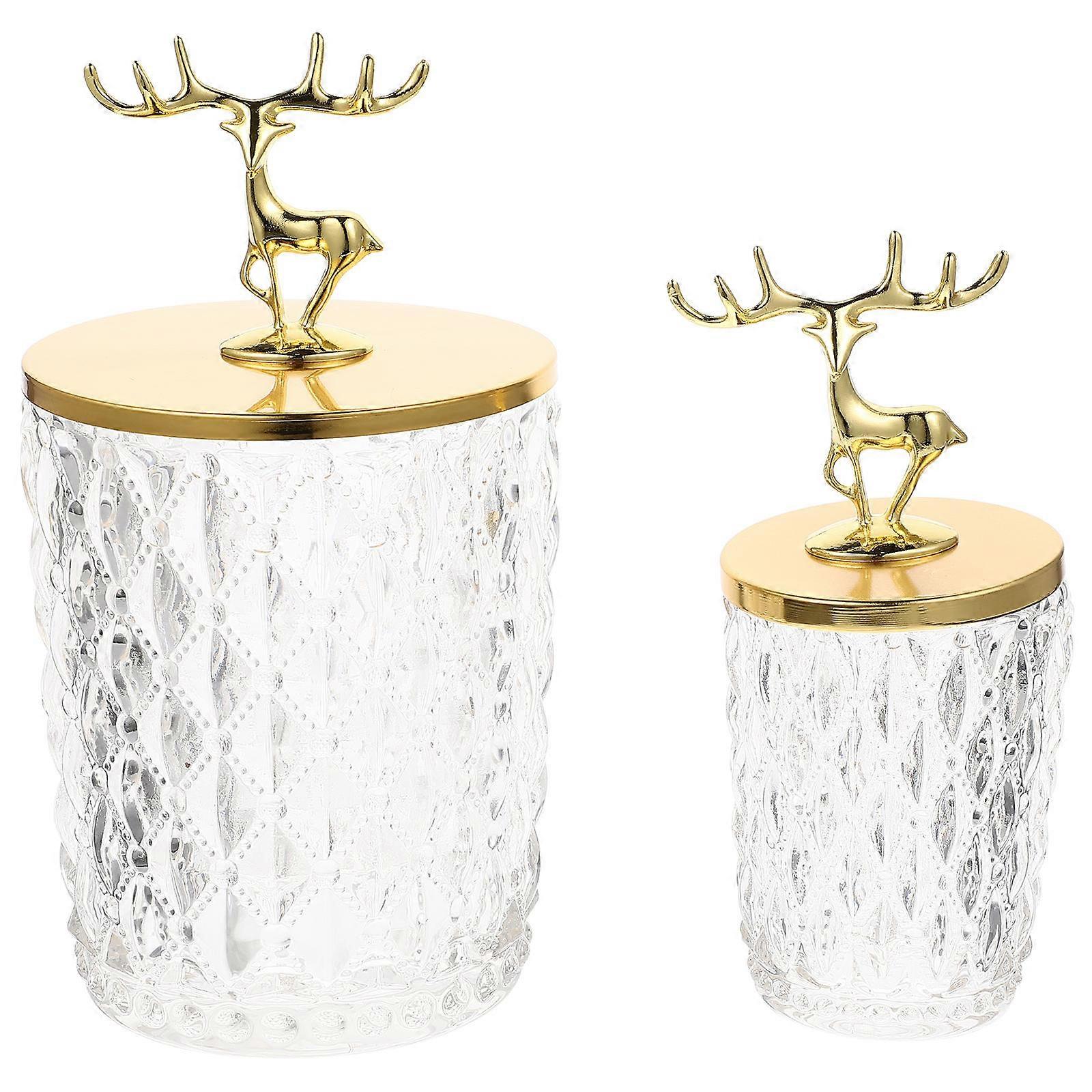 Here's a polished and professional product description based on the title you provided:
**2pcs Multi Function Tea Storage Canister Set – Elk