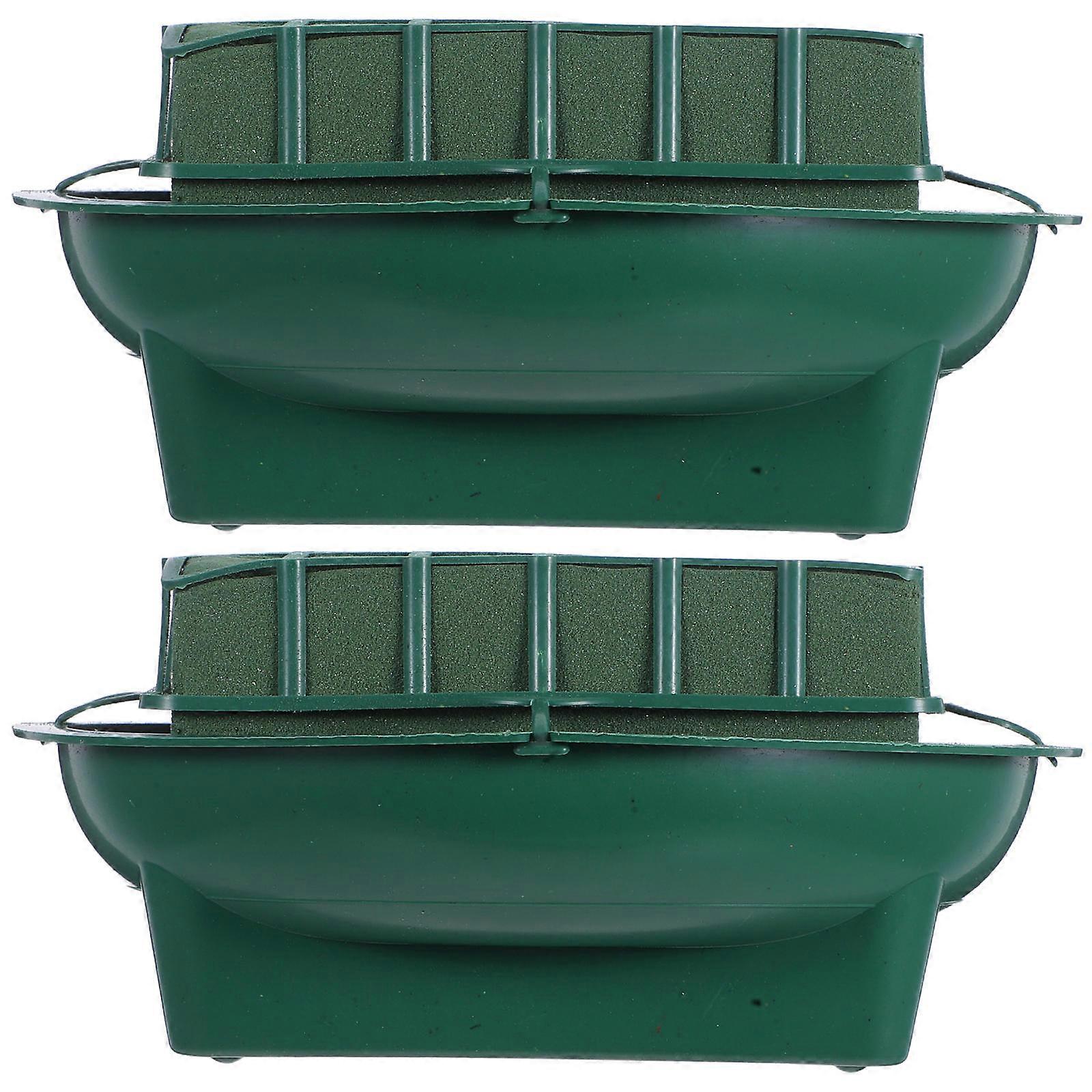 Floral Foam Round Bowls For Flower Arrangement Plant Stability Enhanced Air Circulation Preventing Root Rot 2Pcs Green