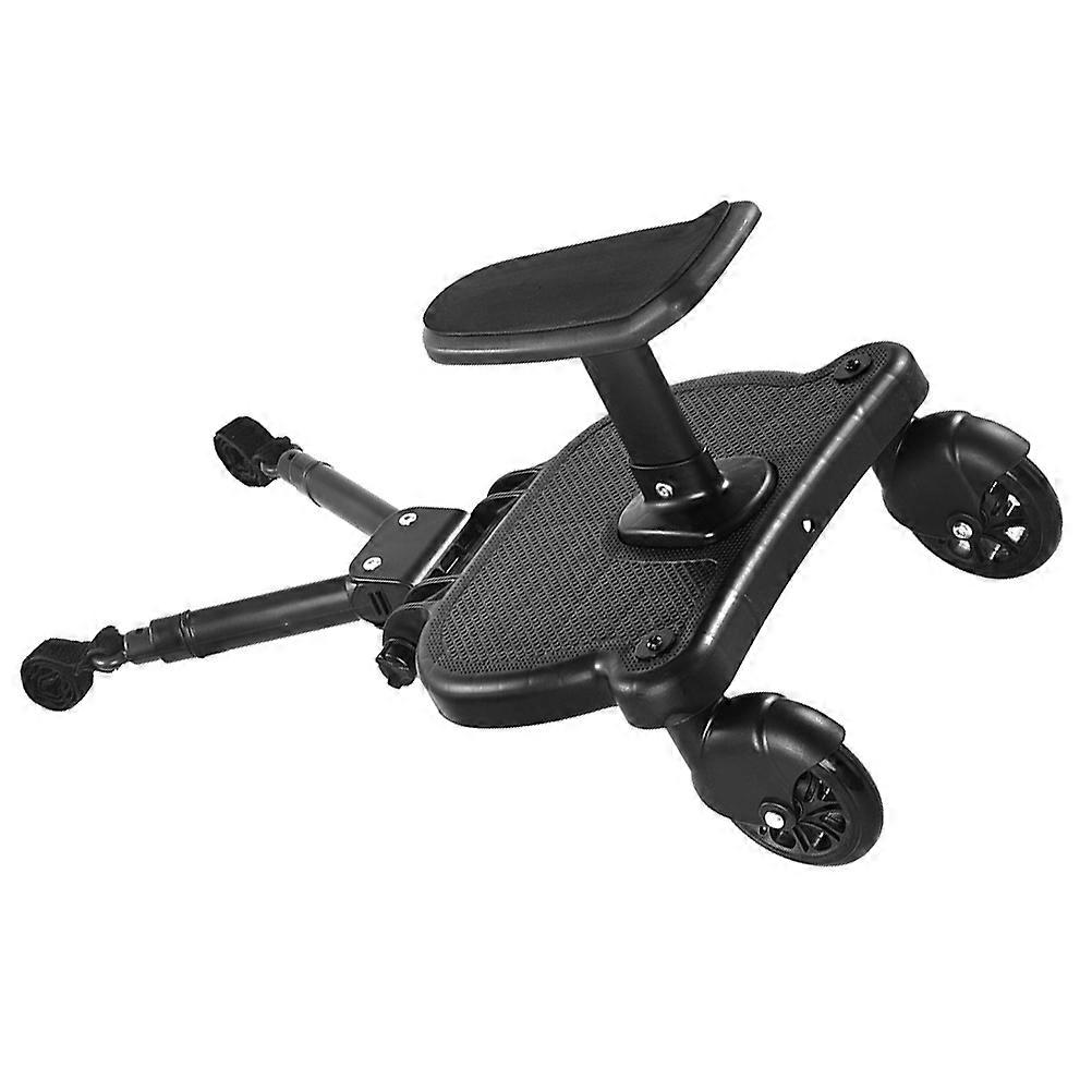 Εξάρτημα πεντάλ για καρότσι για γονείς με δύο παιδιά, μαύρο υλικό Pp, 1 τεμάχιο