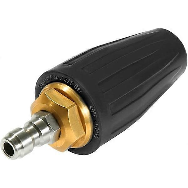 (Black-Black) Universal Rotating Turbine Nozzle for High Pressure Washer, 3600 PSI 250 bar, 1/4 Quick Connect