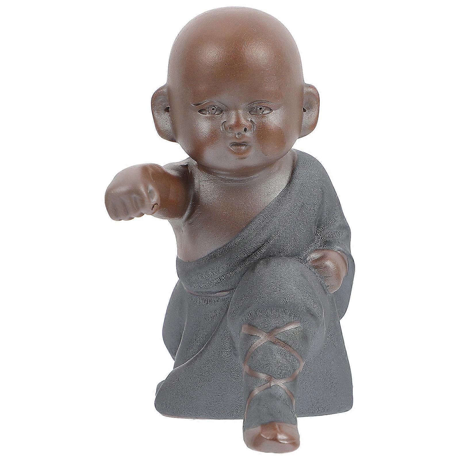 Traditional Design Kung Fu Tea Decor Lightweight Monk Ornament For Various Occasions 1Pack