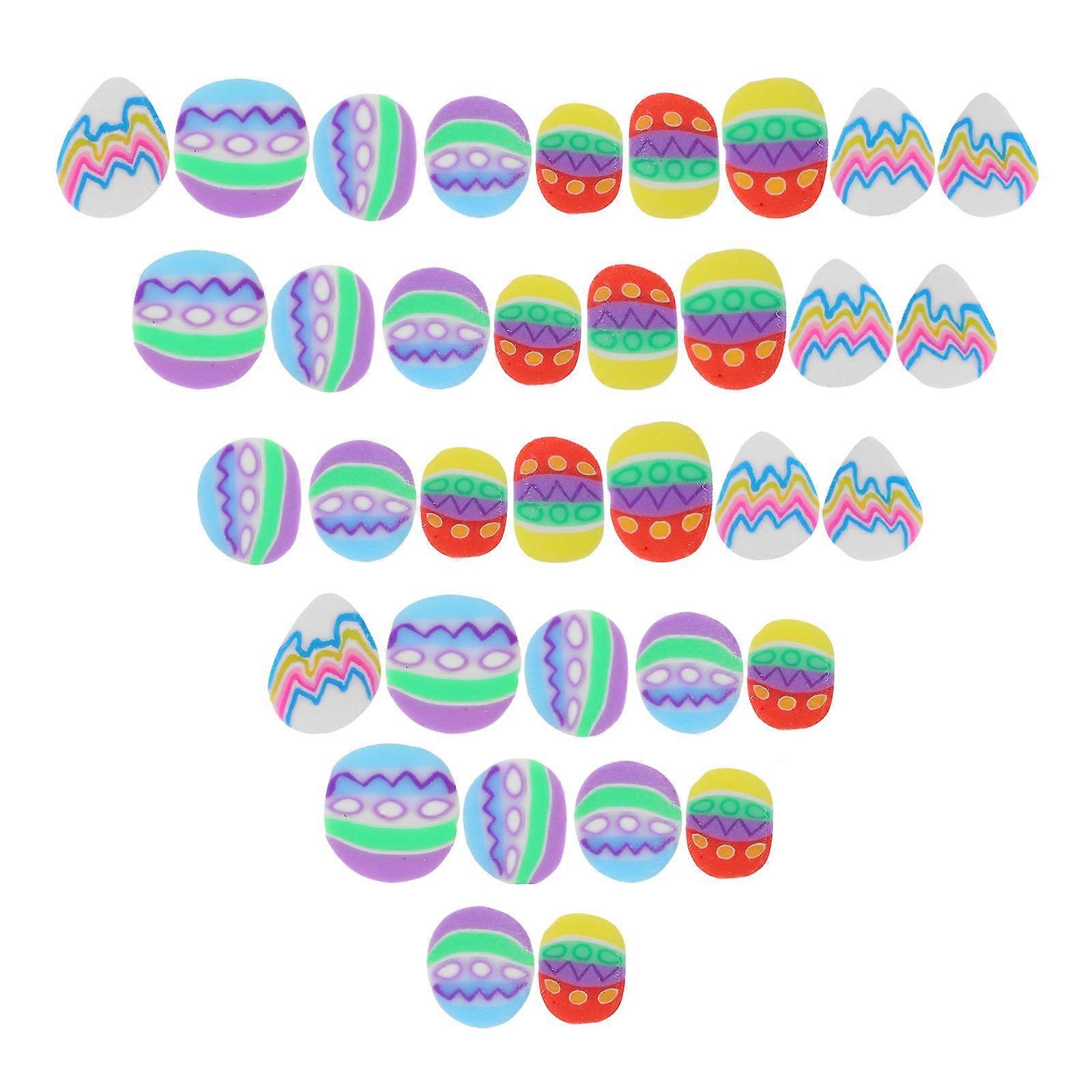 10 Packs Easter Egg Polymer Clay Spacer Beads Handmade Polymer Clay Beads Jewelry Spacer Beads For Jewelry Making Diy Bracelets Accessories