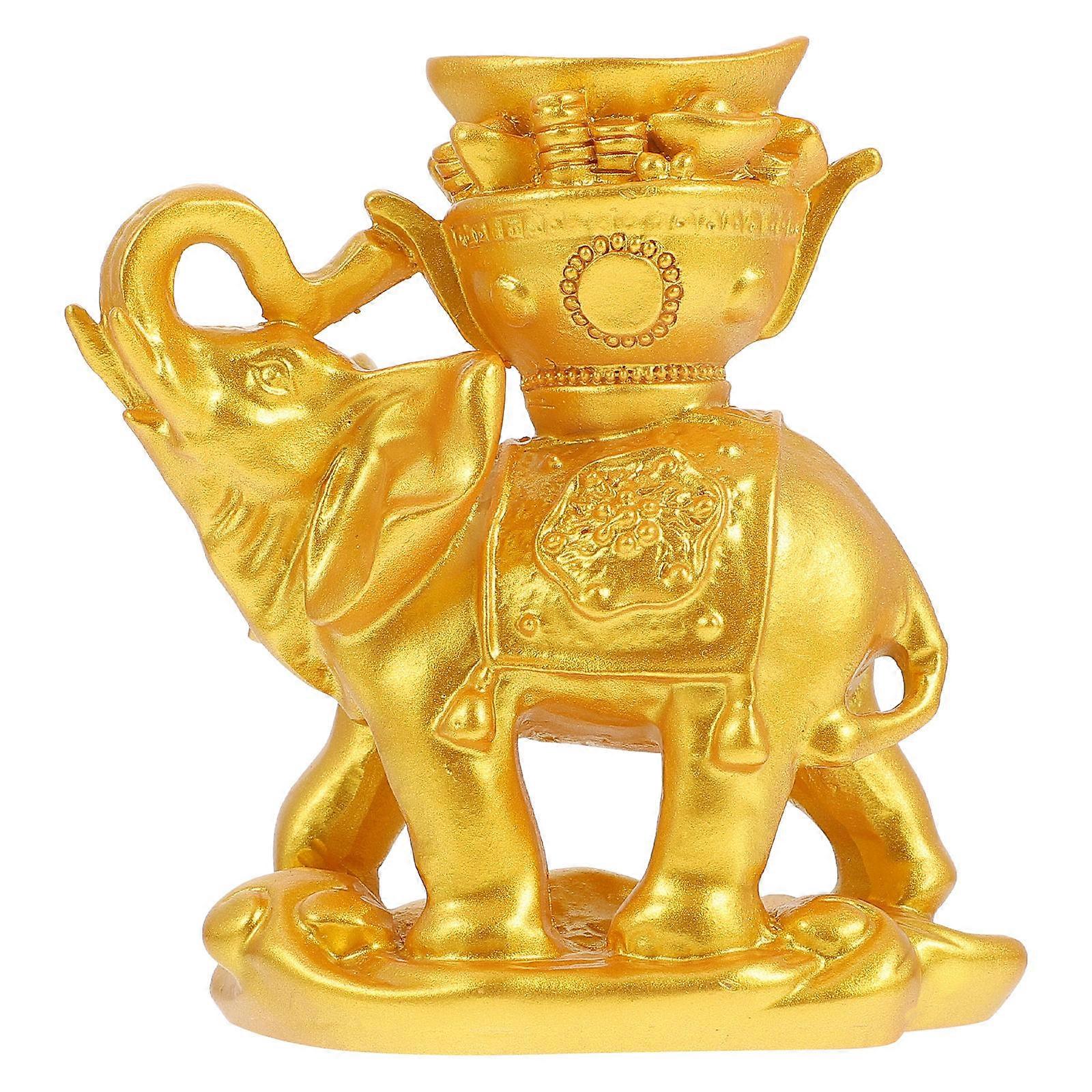 Resin Elephant Crystal-Ball Support Stand for Office Display 1Pcs