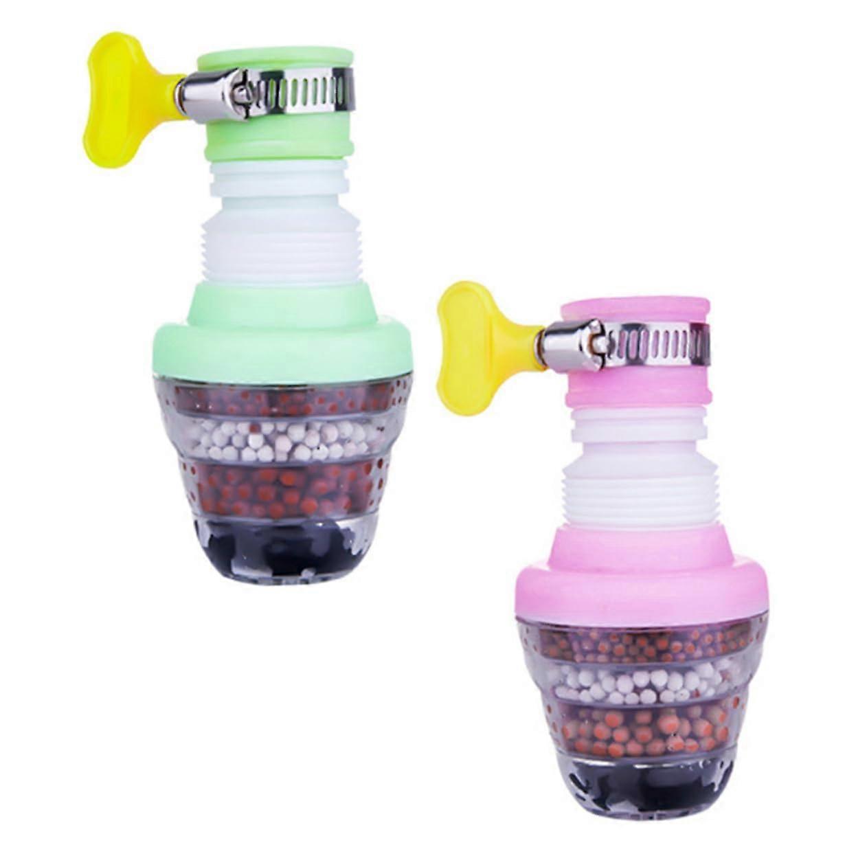 Tap Extension 2-Piece Splash-Proof For Kitchen Taps, Water-Saving Shower Filter With Layered Filter System