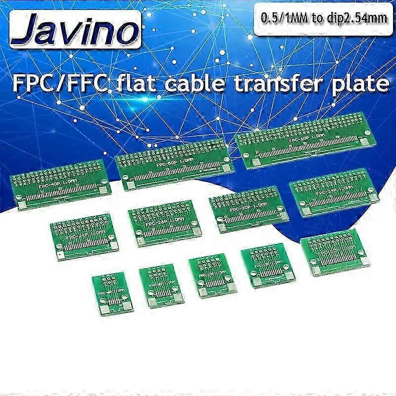 両面0.5mm 1mm 6 8 10 12 20 40 50 60ピンからDIPまで2.54mm FPC / FFC SMTアダプターソケットプレートPCBボードコネクタDIYキット