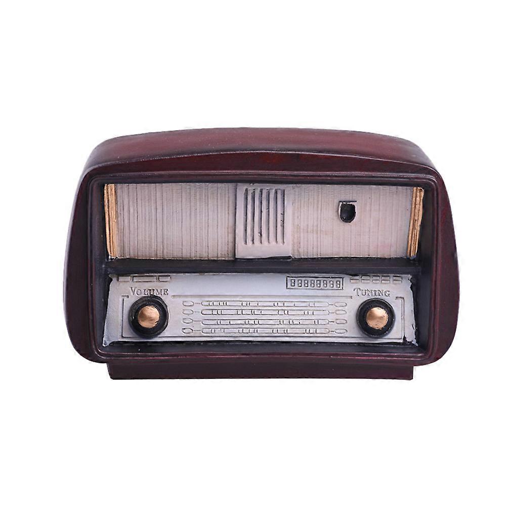 Decorative Items Vintage Radio Shaped Table Ornament Home Adornment Coffee 19x11x7.2cm Resin Decoration 1Set