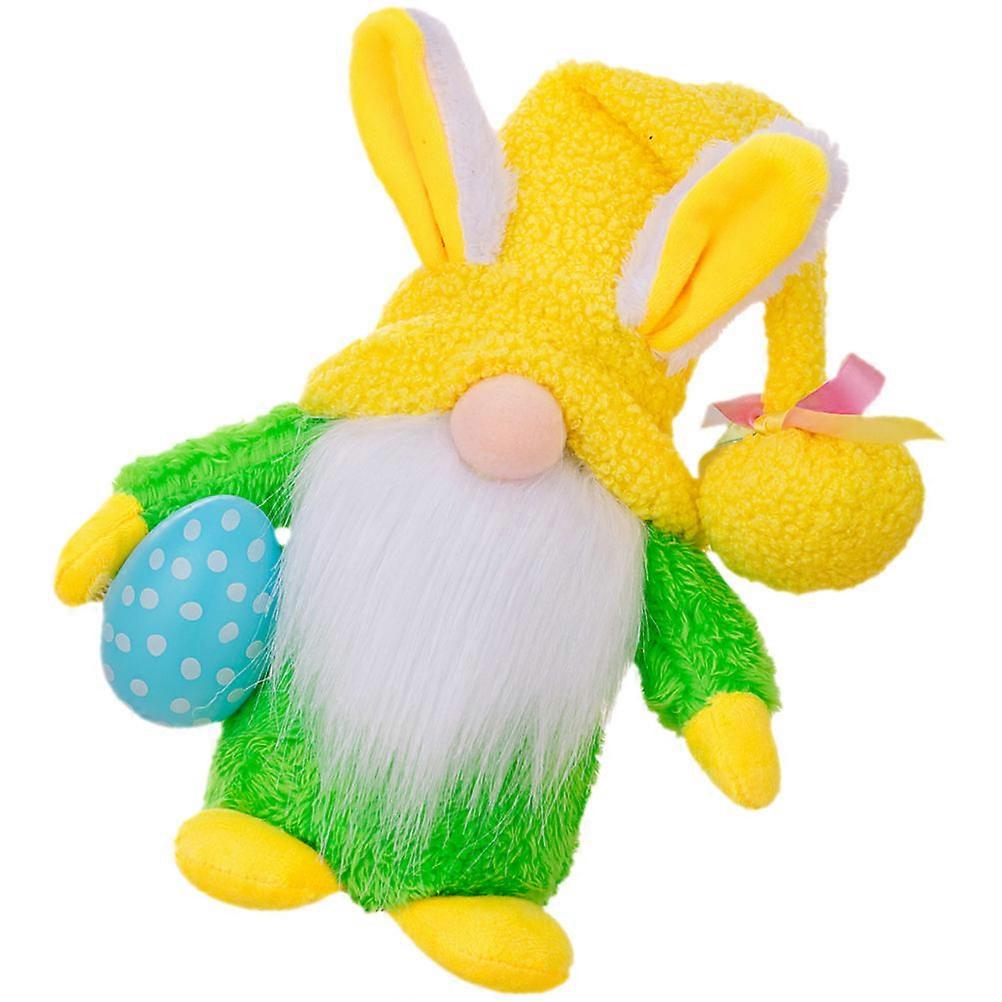 Easter Bunny Gnome Doll for Decor Lighted Plush Gnome Easter Decor