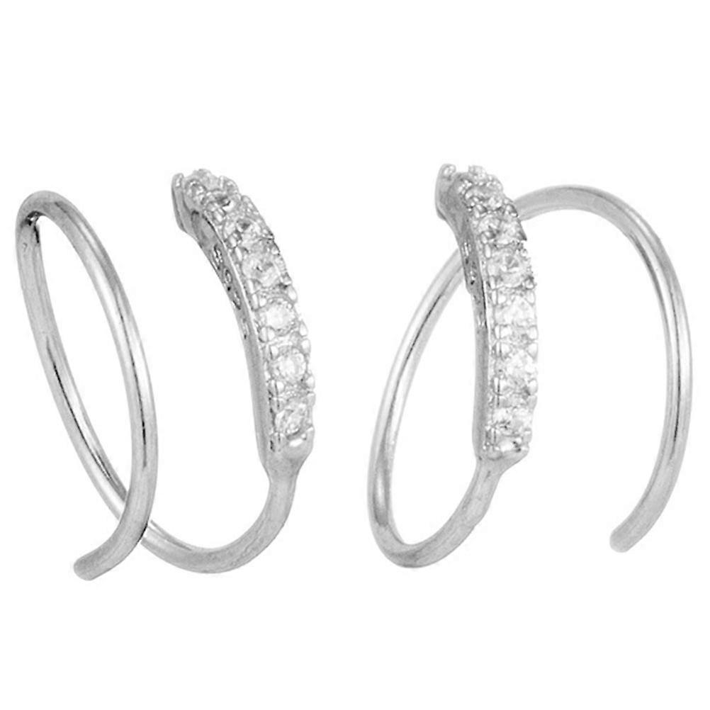 Here's a refined and attractive product description for **Zircon Swirl Earrings**, suitable for use in online or retail listings:

 

### **Zircon