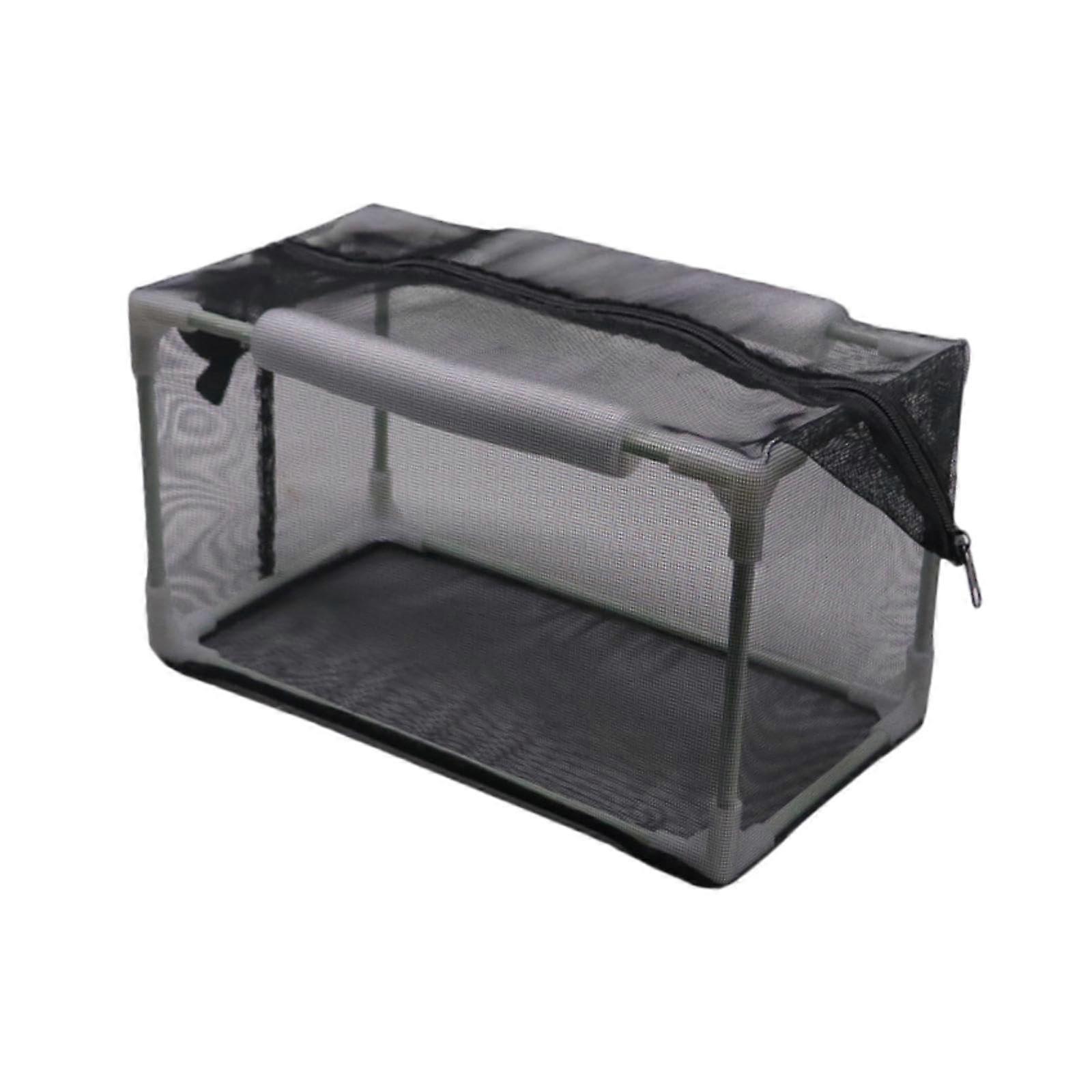 Aquarium Breeder Net Isolation Box Nylon Mesh PP Frame for Newborn Small Fish Easy to Install, 42x22x22cm