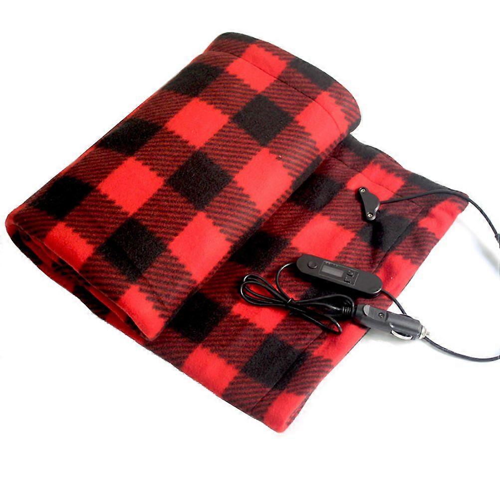electric fleece blanket for car with 12V power and temperature control