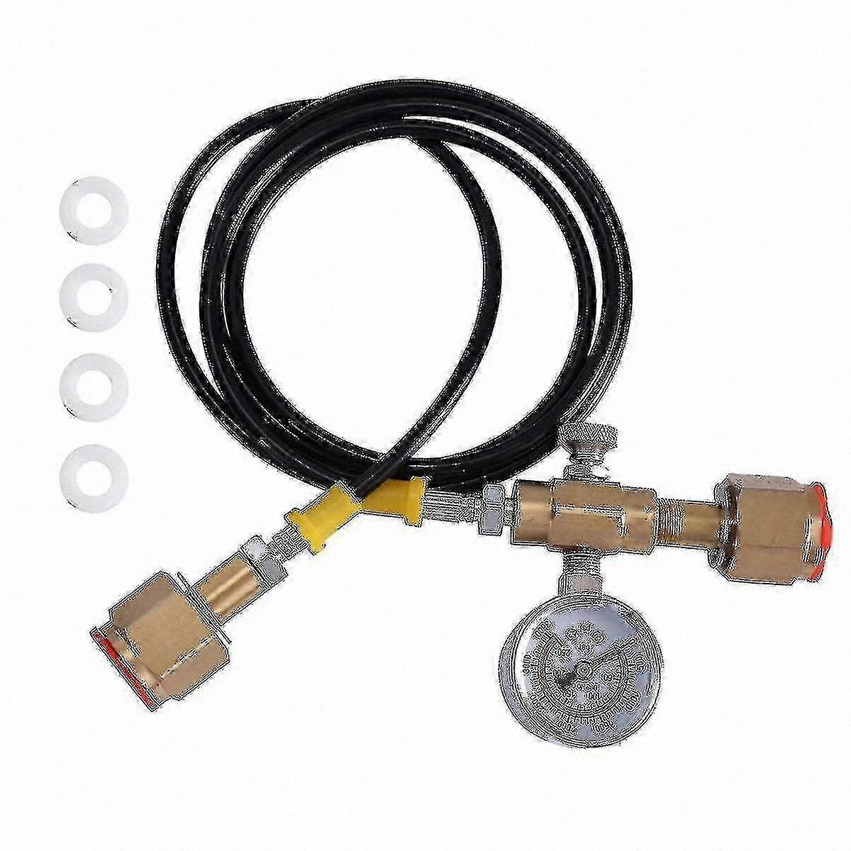CO2 Refill Adapter with 1.5m Hose for Small Welding Tanks, 250 Bar Charging Station Connection Kit