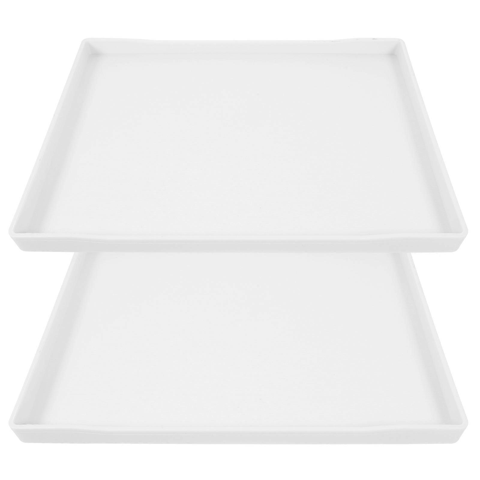 Non Slip Serving Tray Set of 2, Thickened Design for Home, Restaurant & Buffet Use – Versatile Food Tray for Appetizers, Desserts & Beverages