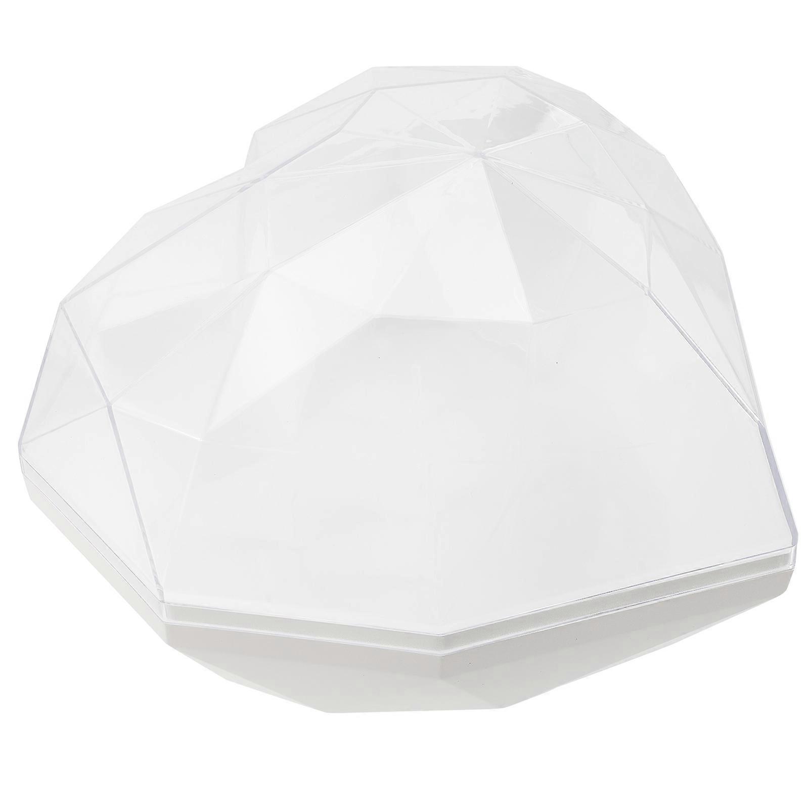 Heart Shaped Acrylic Flower Box for Arrangement and Gift Packaging Transparent Storage Use 6.3x6.3x3.1 Inches