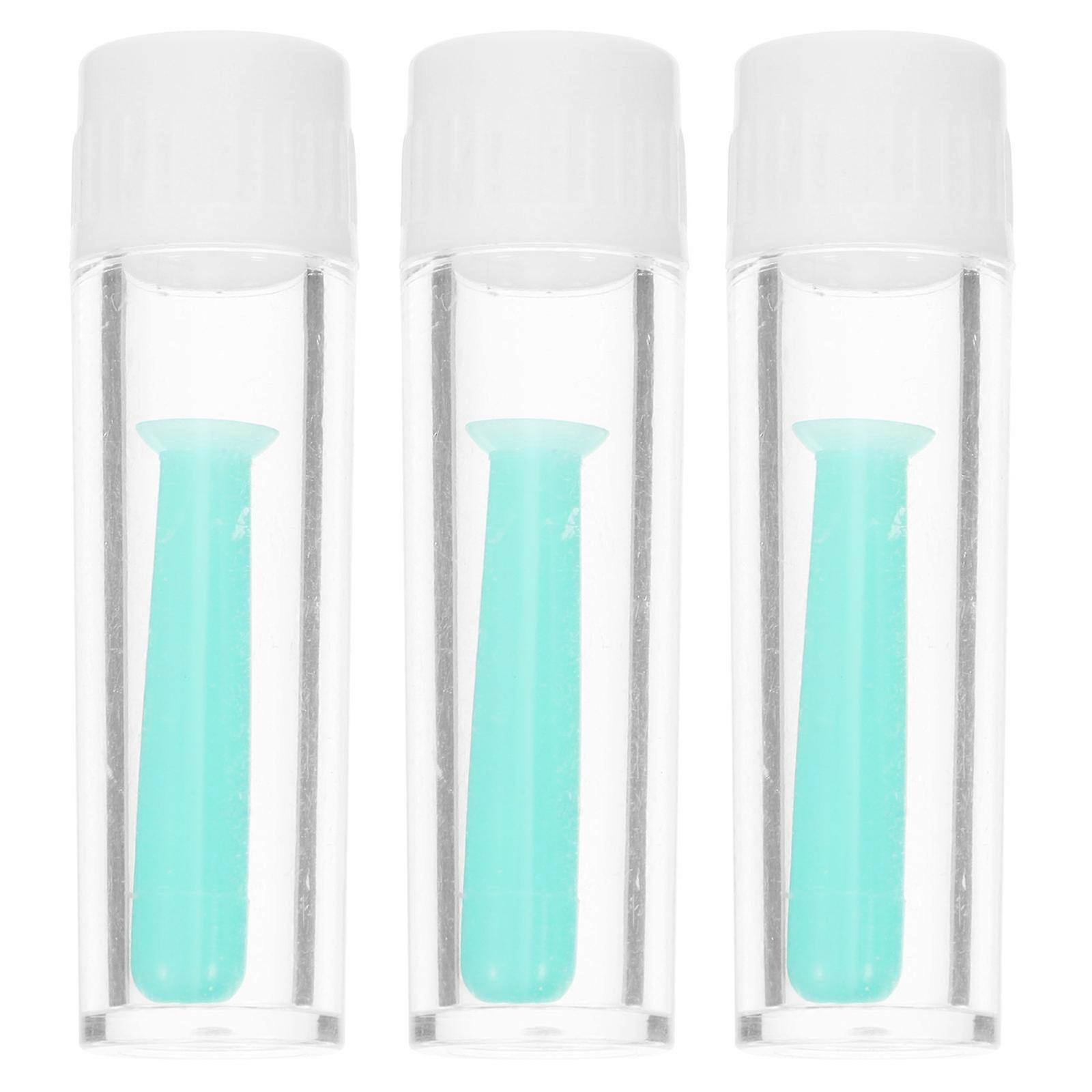 Small Contacts-Lens Applicator 3Pcs Convenient Travel Use Invisible Lens Sticks Green Silicone