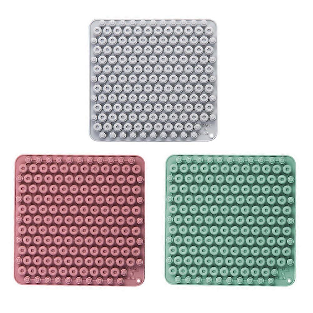 3pcs Assorted Color Silicone Heat Resistant Mat Set for Table Protection, Thickened Design