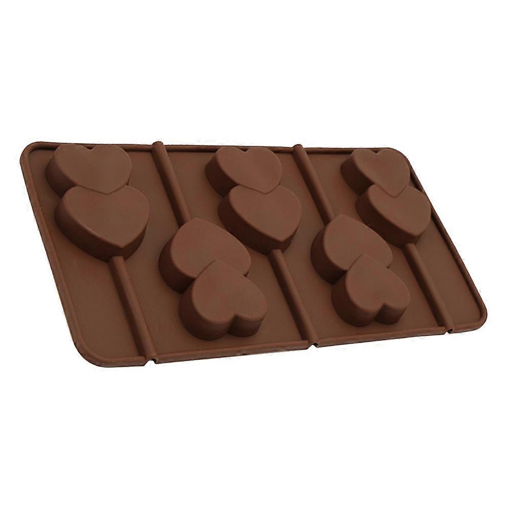 Chocolate Moulds Heart Silicone Baking Tray Mold for DIY Chocolate Decorating Coffee Color Temperature Resistant 1Set