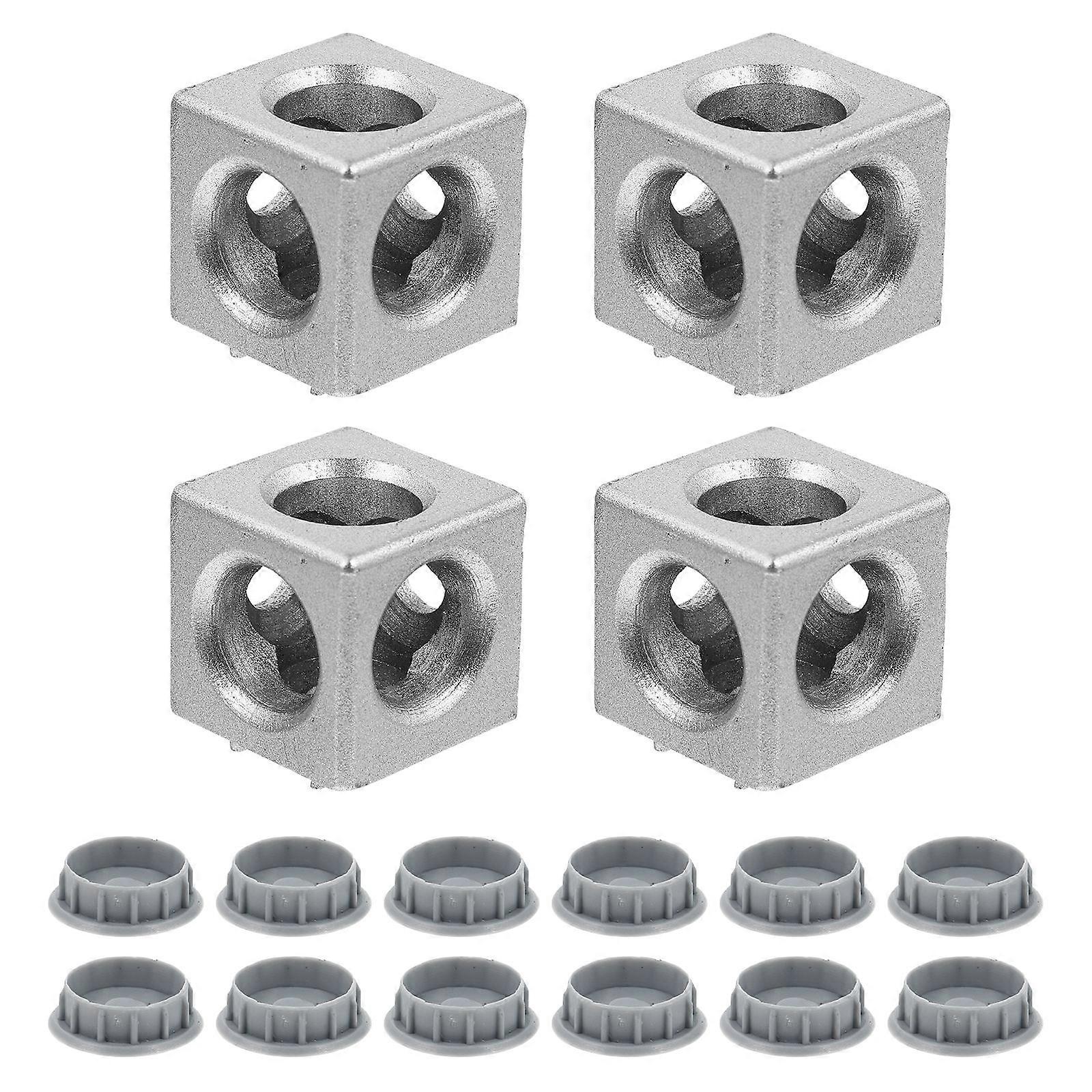 Aluminum Extrusion Brackets Heavy Duty 1 Set 4Pcs Suitable For DIY Projects 3X3X3CM Professional Connection