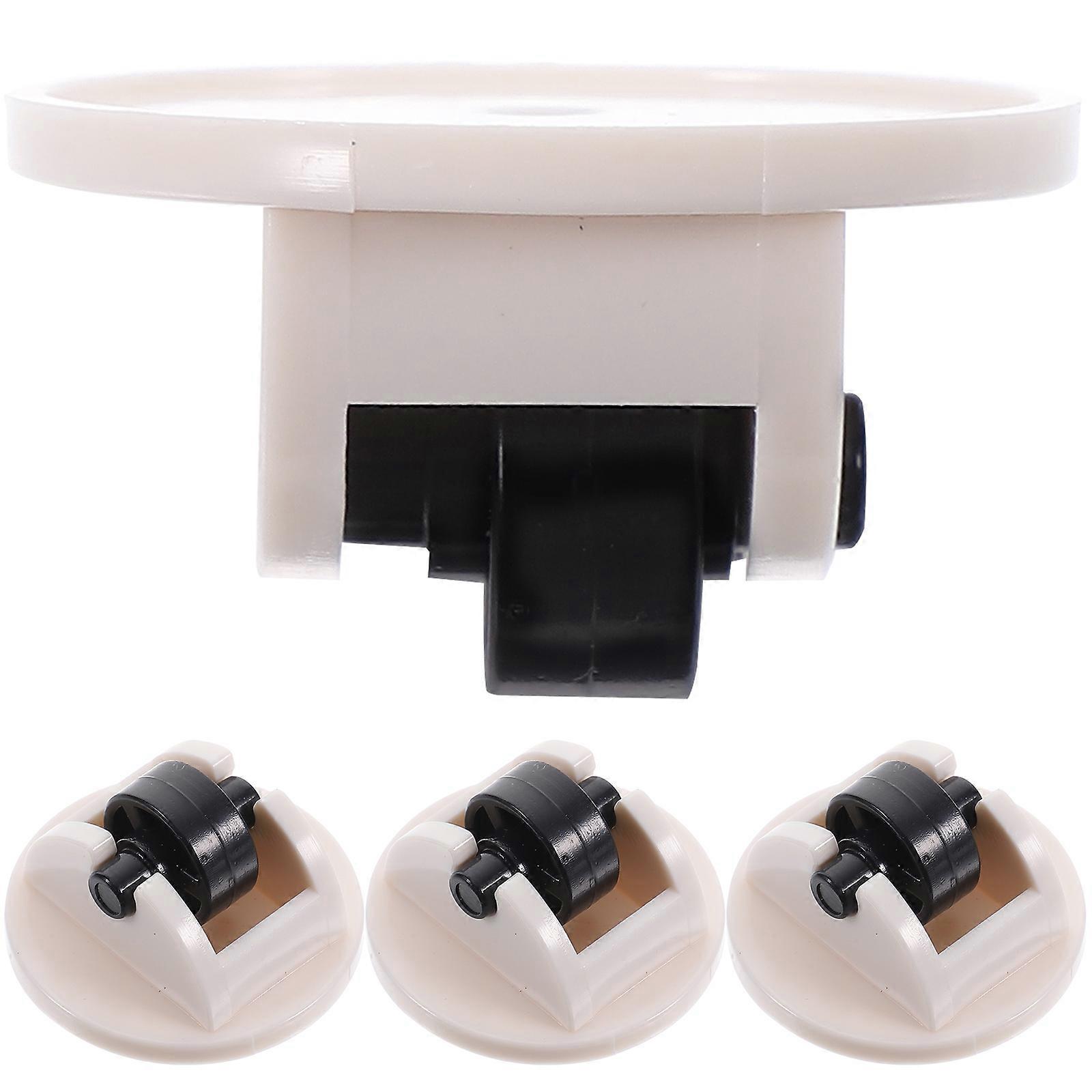 4pcs Small Caster Wheels Adhesive Non Swivel Casters Mini Wheels for Storage Containers Stick On
