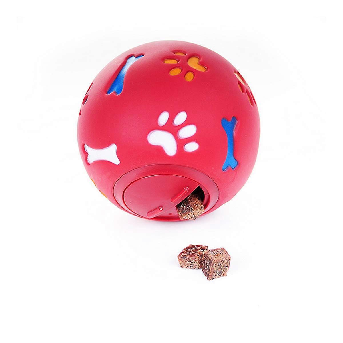 Interactive Dog Toy with Food Dispenser for Playtime and Feeding in Yellow Plastic