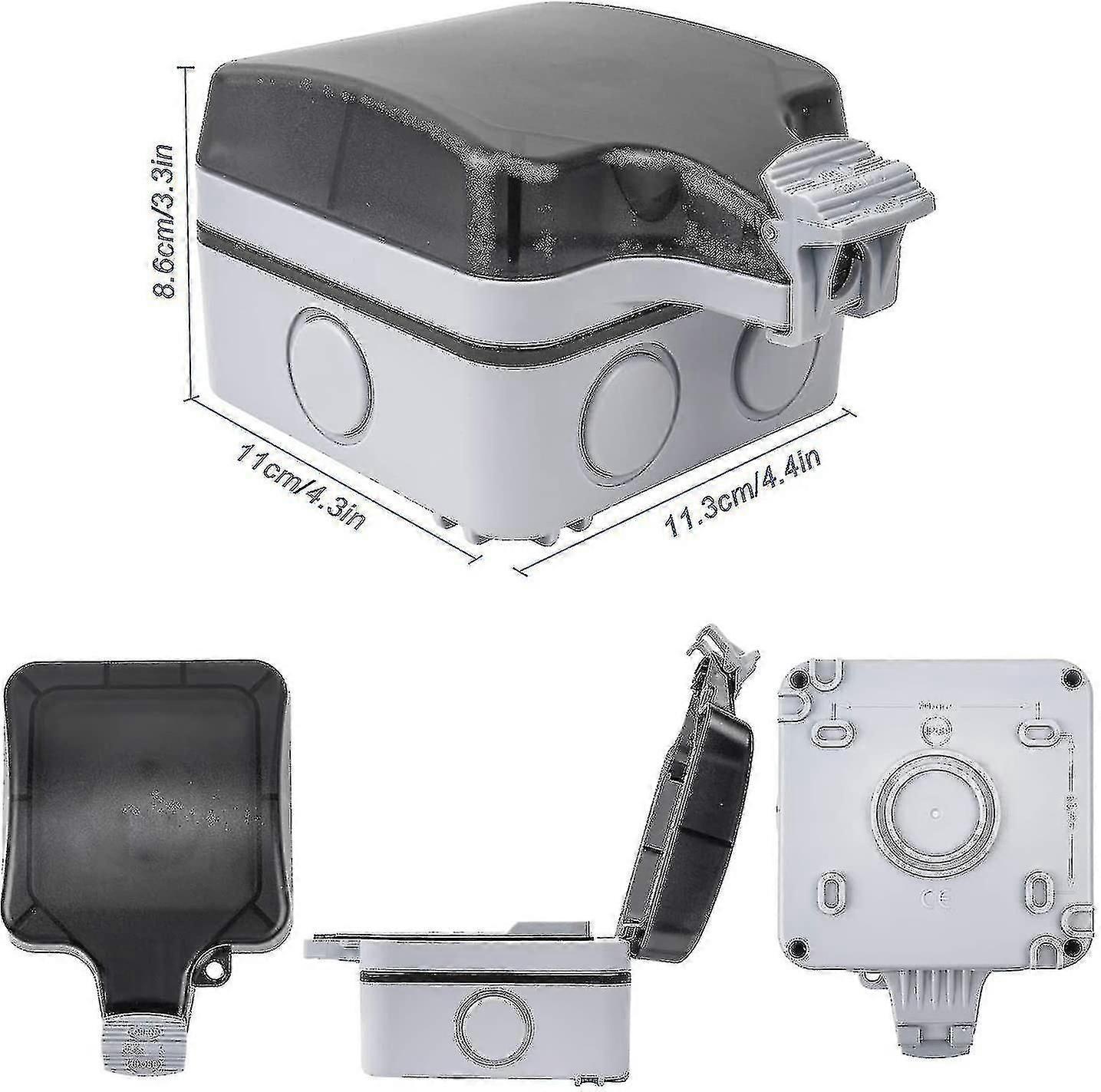 Germany IP66 Waterproof Double Outdoor Electrical Socket, High-Quality Wall Mount, Style A