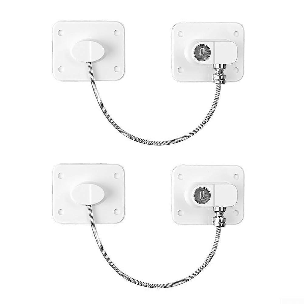 Child Safety Lock for Windows - 3mm Steel Wire Rope, White, Durable Security Lock for Childproofing Windows
