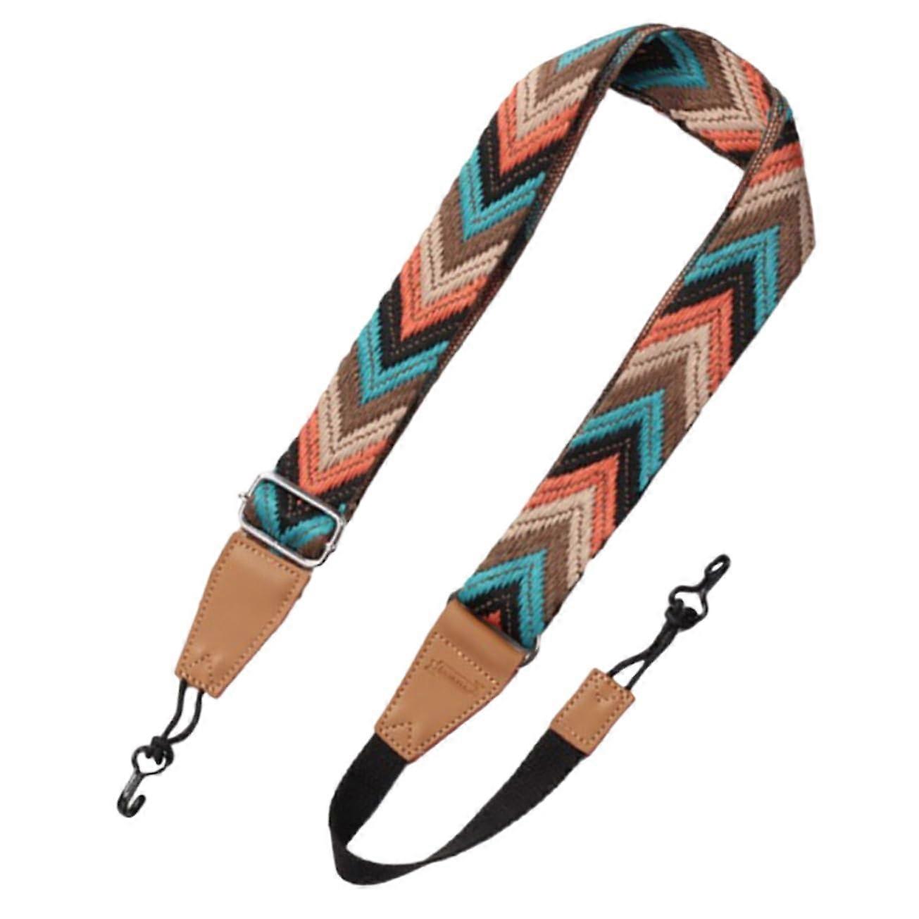 No Drill Jacquard Woven Ukulele Shoulder Strap Universal 21 Ukulele Strap Made of Adjustable and Colourful Ideal for Comfortable No Drilling