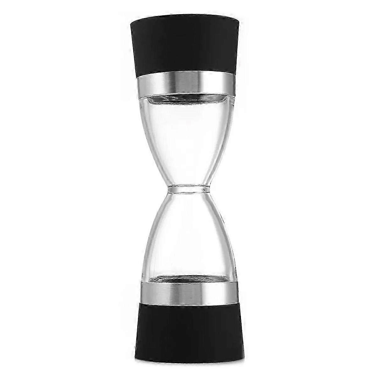 2-in-1 Hourglass Shaped Salt & Pepper Mill Spice Grinder - Dual Manual Spice Shaker for Kitchen Cooking Tools, Easy to Clean