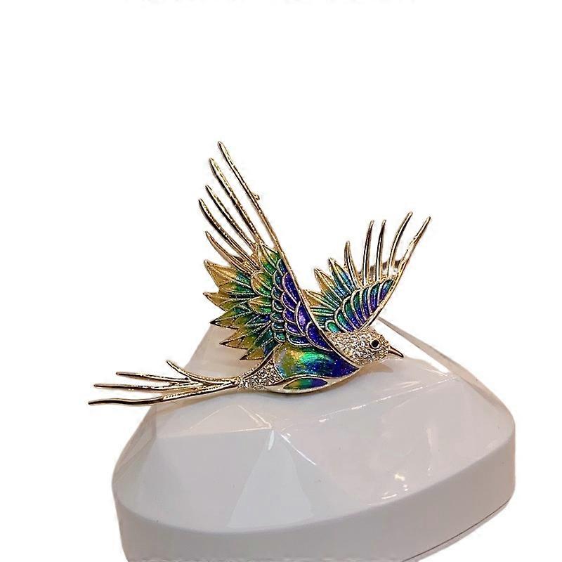 Luxury 3D Colorful Bird Brooch Unique Design High Quality Flower Pin Elegant