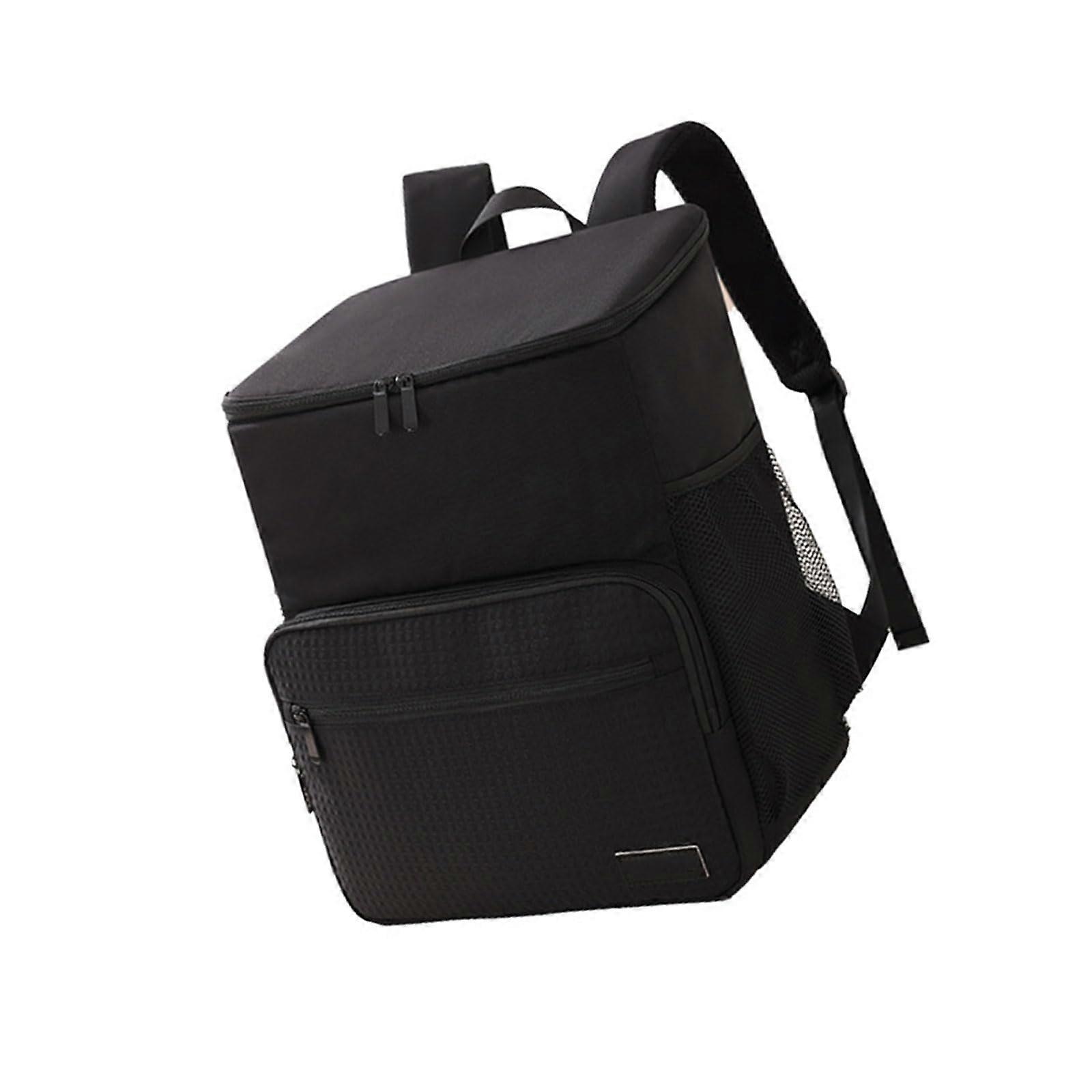 Trendy backpack, insulated, cooled, soft, practical, leakproof, for travel, camping, picnics, beach, lunch, Dackpack, casual backpack black