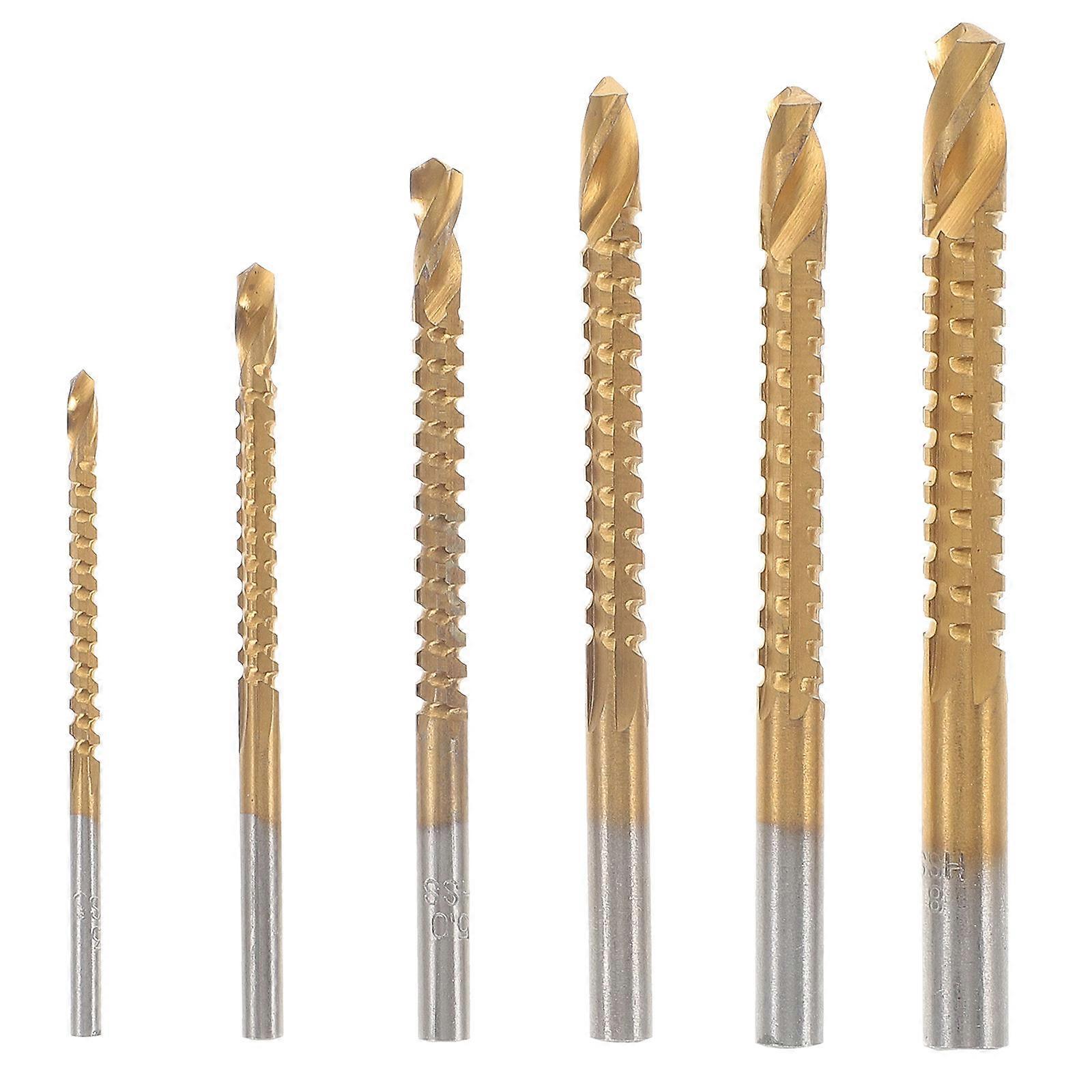 Drill Kit 1 Set Side Cutting Drilling Tool Set For Woodworking With Titanium Coating And 6-Pcs Diameter Options