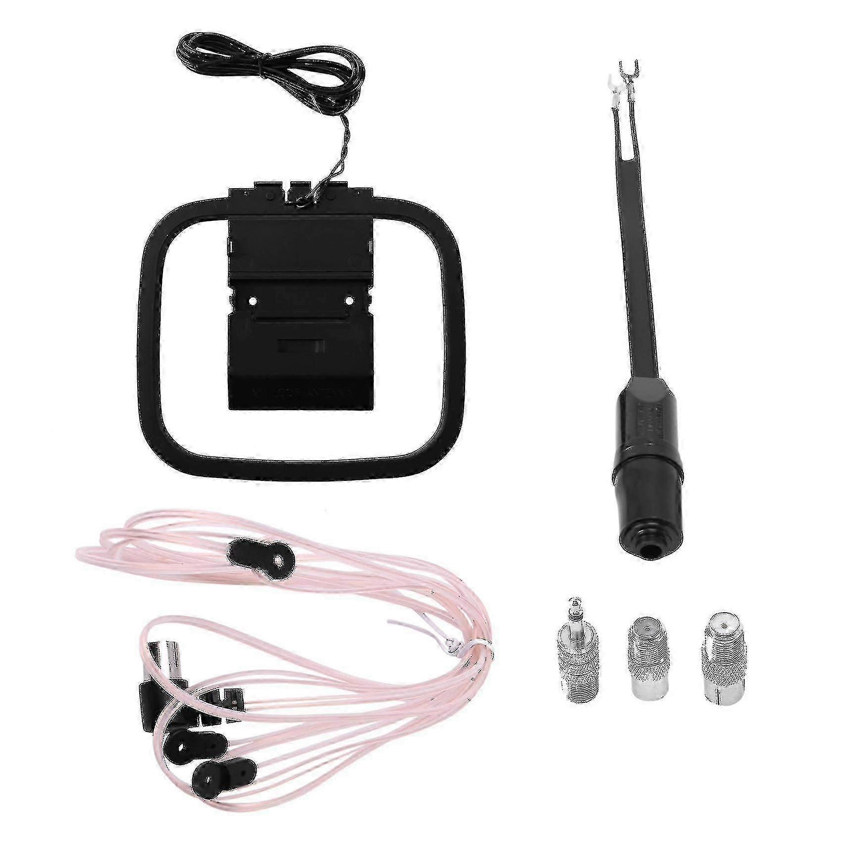 Fm Antenna For Indoor Stereo Receiver, Universal 75 Ohm/300 Ohm Fm Am Radio Antenna Kit With Antenn