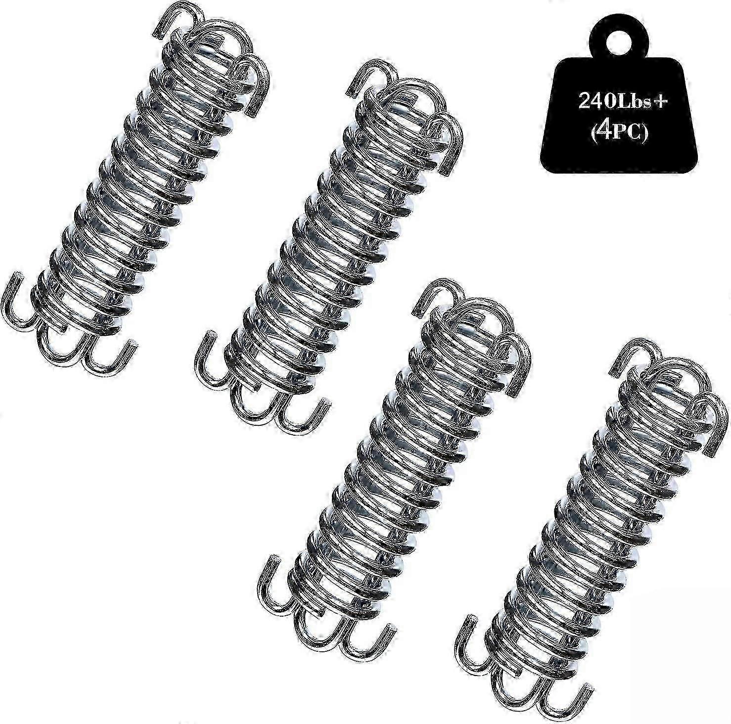4 Pack Tension Springs - Stainless Steel - For Tent, Shade Sail, Awning - Secure Mounting