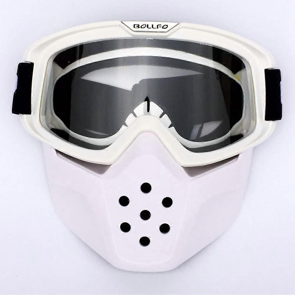 HCMAX Motorcycle Goggles with Removable Face Mask, Fog Resistant, Windproof, Riding Sunglasses