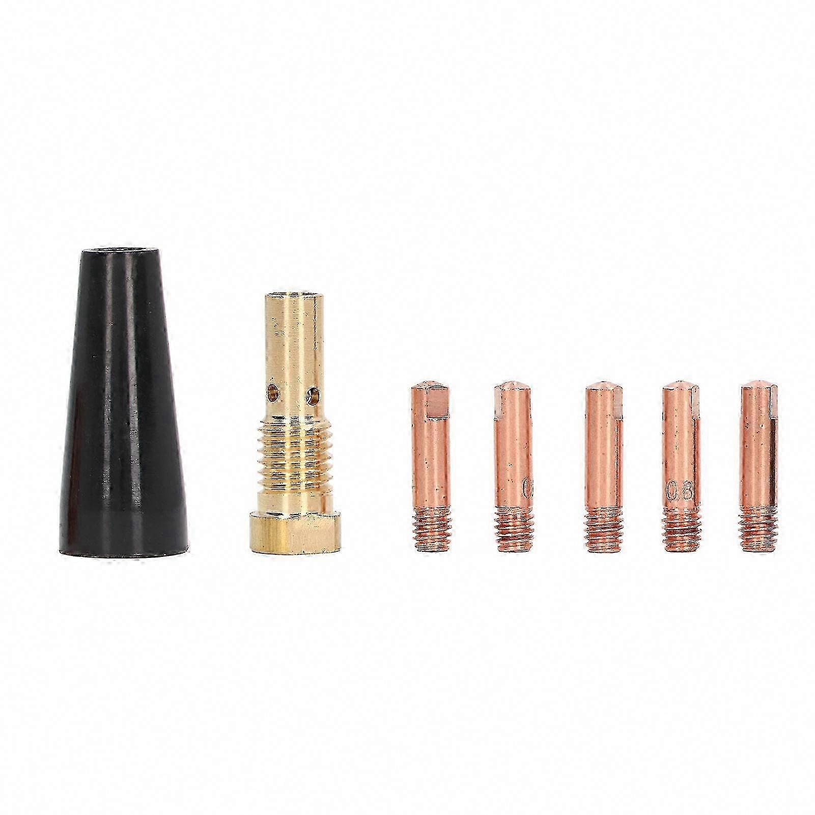 7Pcs MIG Welding Kit - Gasless Nozzle, Copper Tip & Diffuser Accessories