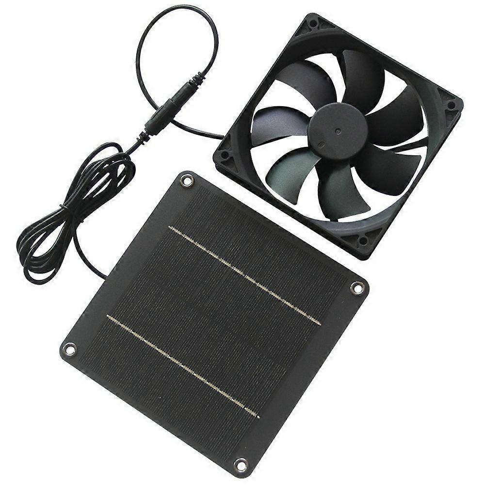 DC 5521 Female Connector 4W 12V Monocrystalline Solar Panel with Fan Portable Outdoor Power Supply