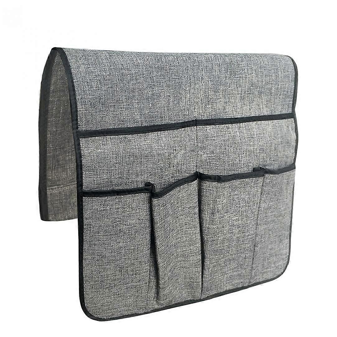 Sofa Organizer Armchair Caddy with 6 Pockets Grey,Home Storage