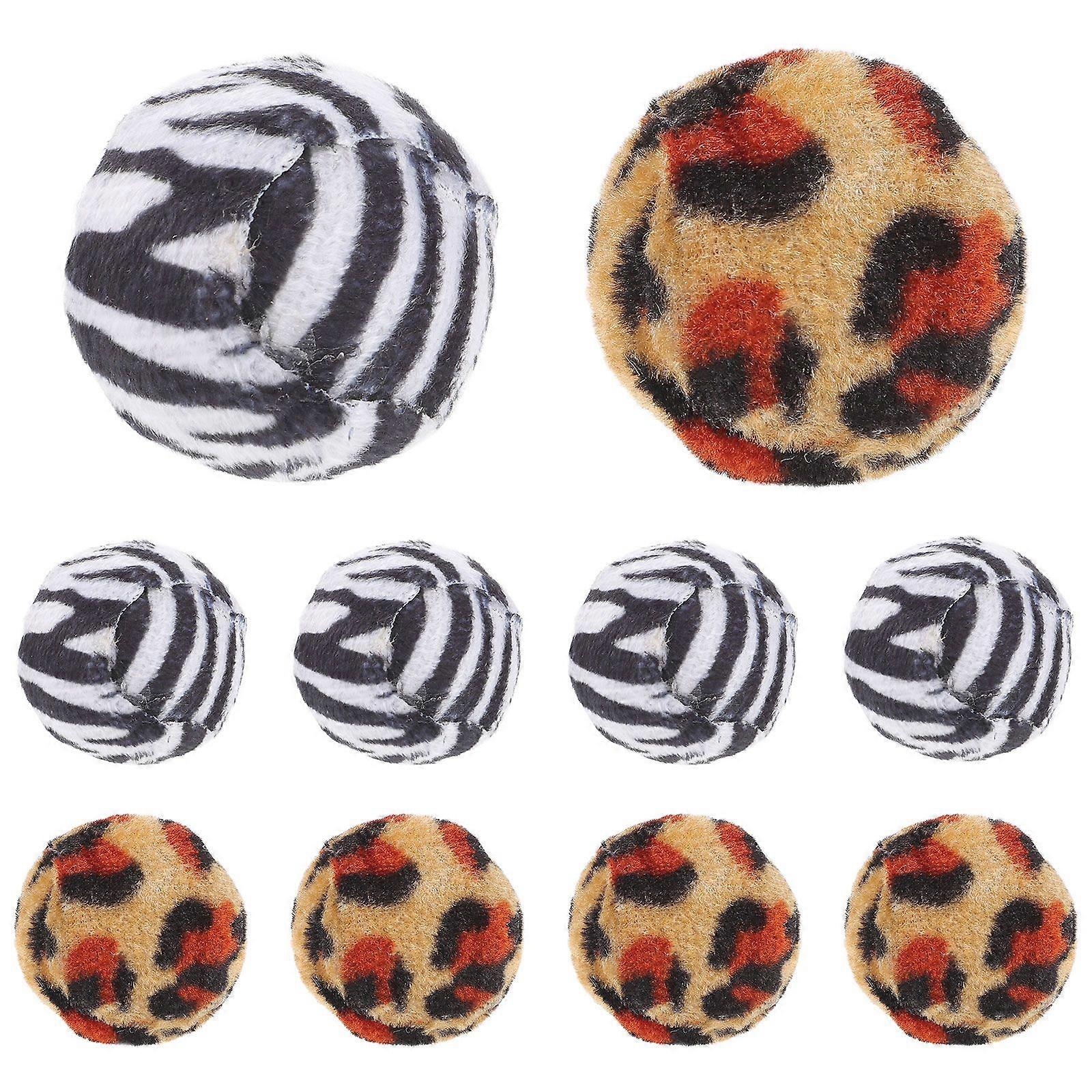 10Pcs Cat Toys Balls Interactive Kitten Toys Cat Balls Interactive Cat Toy Kitten Play Balls Toy
