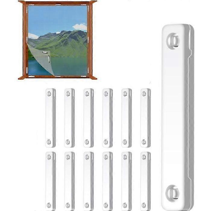 Window Screen - Unspecified - 12 Magnets - Magnetic Fixing - Adjustable - White