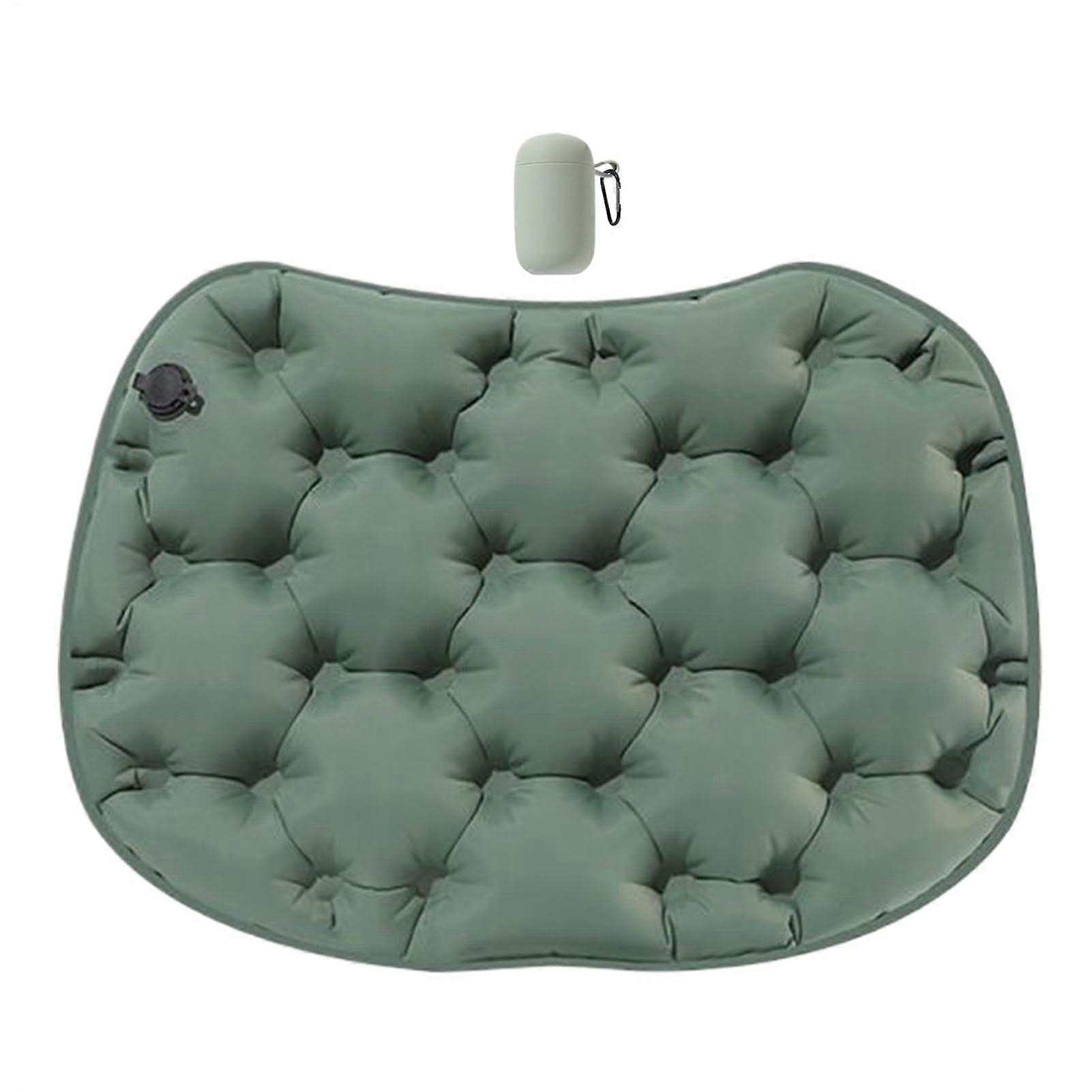 Inflatable Seat Cushion For Airplanes With Air Technology And Storage Bag, Portable Stadium Pad For Fishing And Hiking