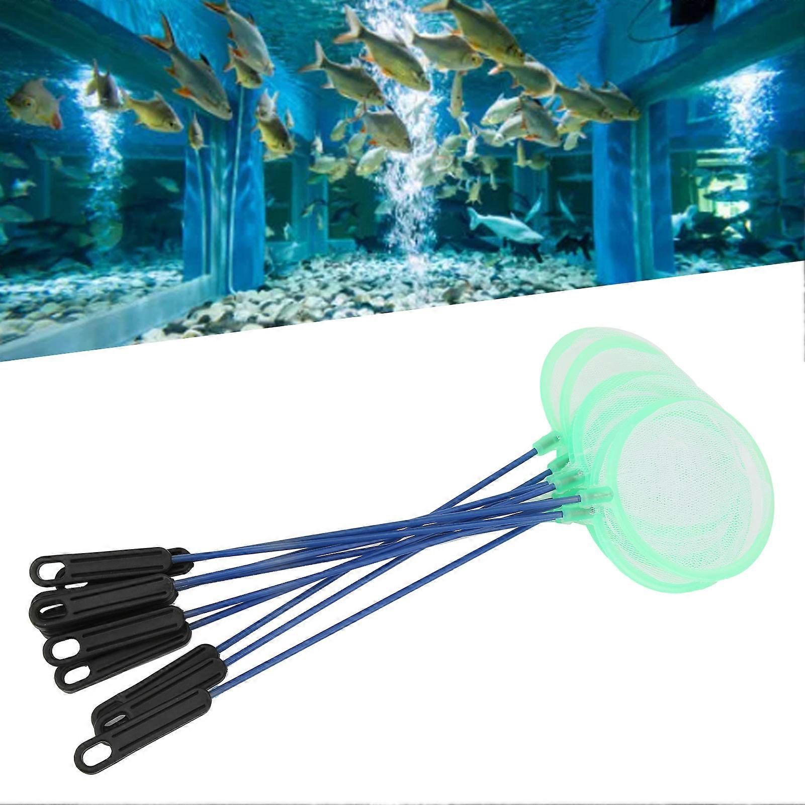 10 Pcs Small Fish Nets 32cm Lightweight Nylon Mesh & Plastic Handle