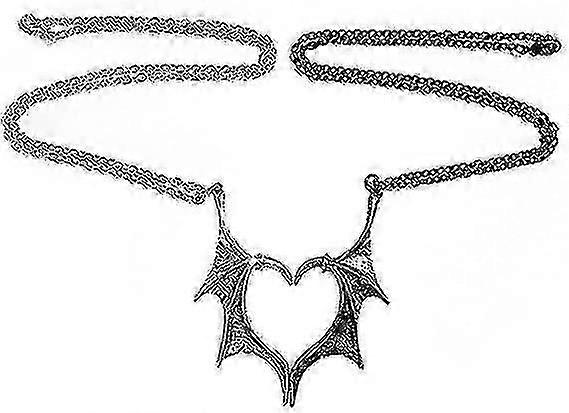 Gothic Devil Wings Necklace for Couples with Unique Bat Wing Design