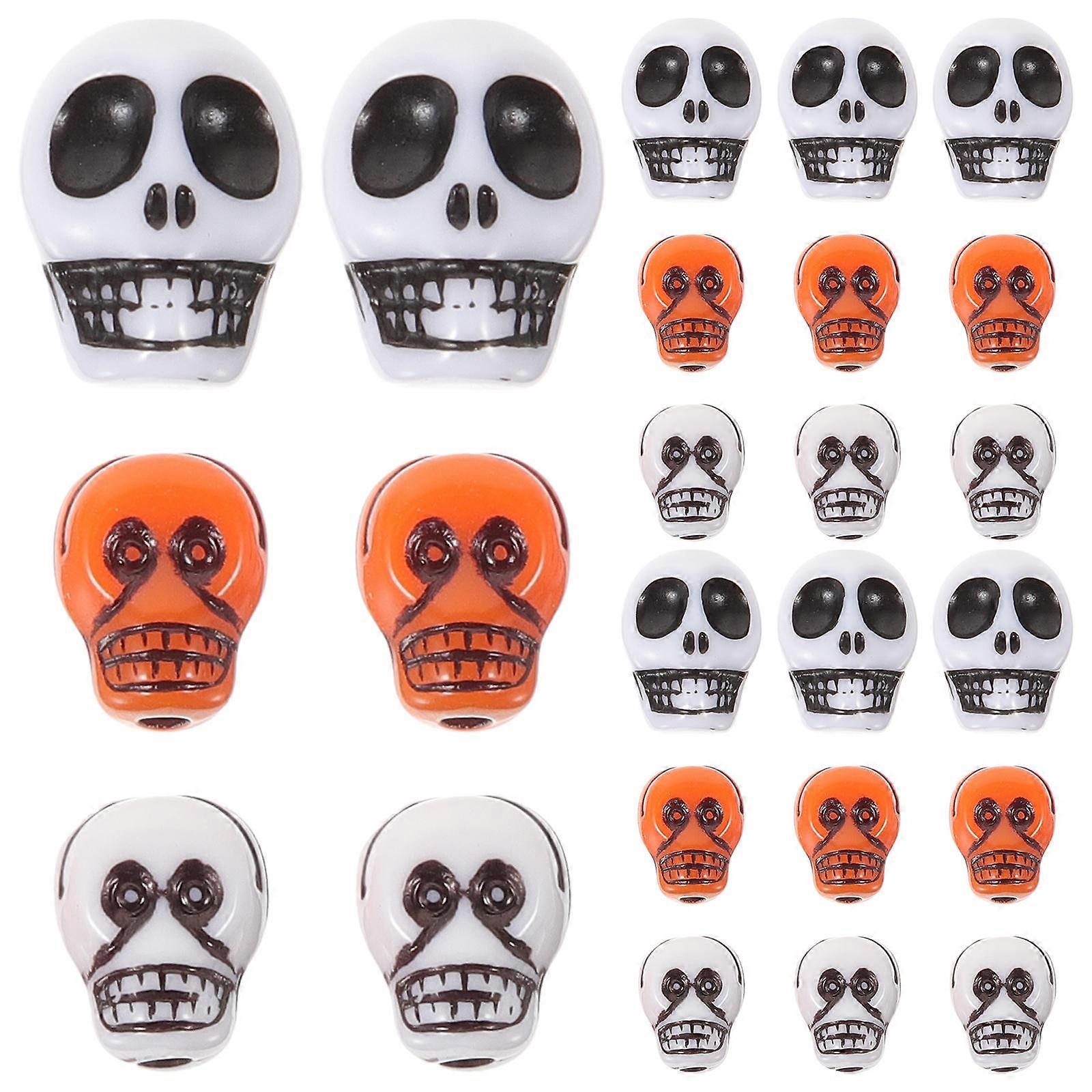 Skull Charm Bracelet Loose Beads for Crafts Assorted Color Polymer Clay 150Pcs