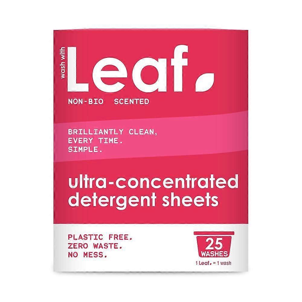 Wash With Leaf Leaf Non Bio Laundry Detergent Sheets 25 Pack - 4 Pack