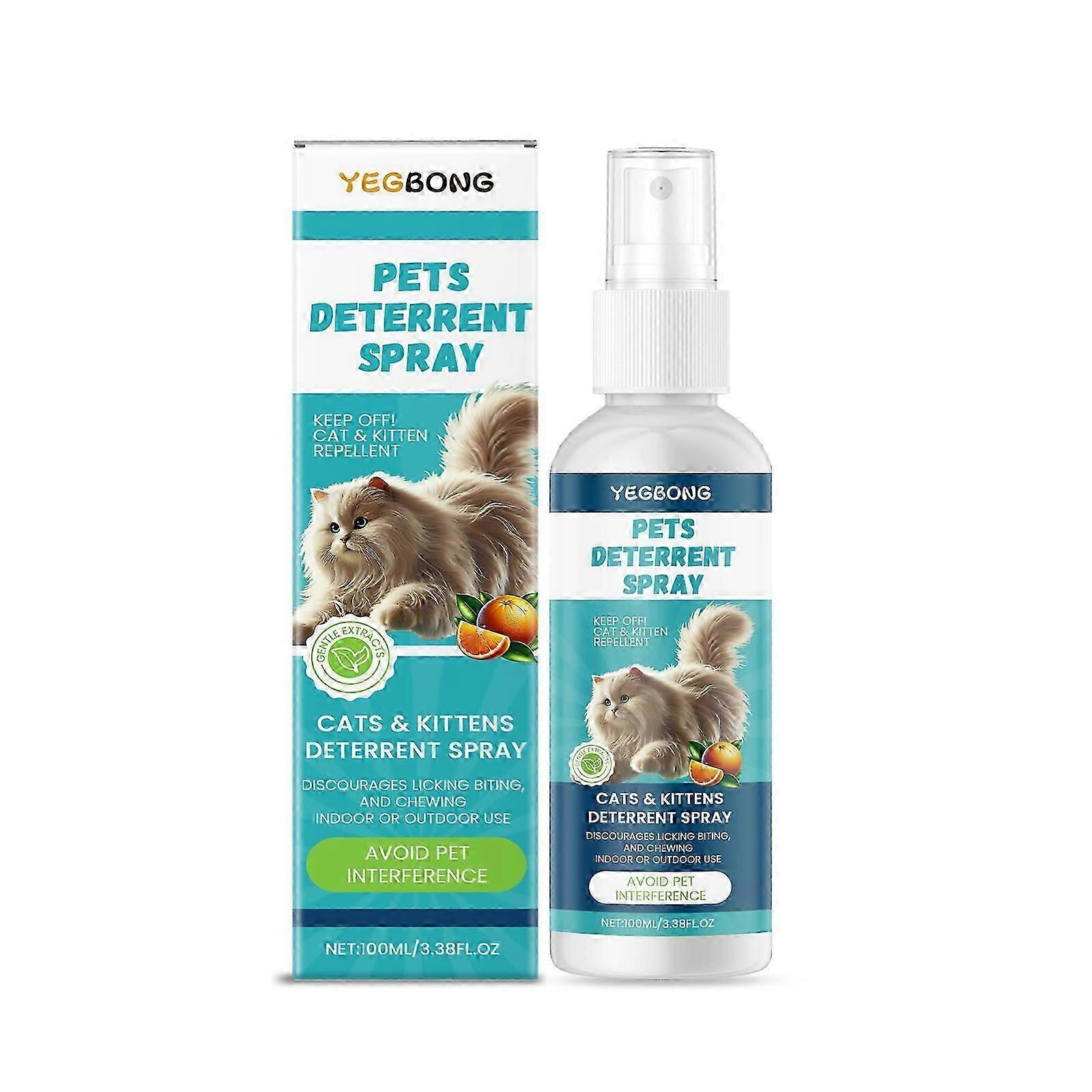 Yegbong Cat Anti-Scratch Spray Indoor Restricted Areas, Sets Up to Expel Pets, Anti-Scratch and Bite Furniture Sofa Spray