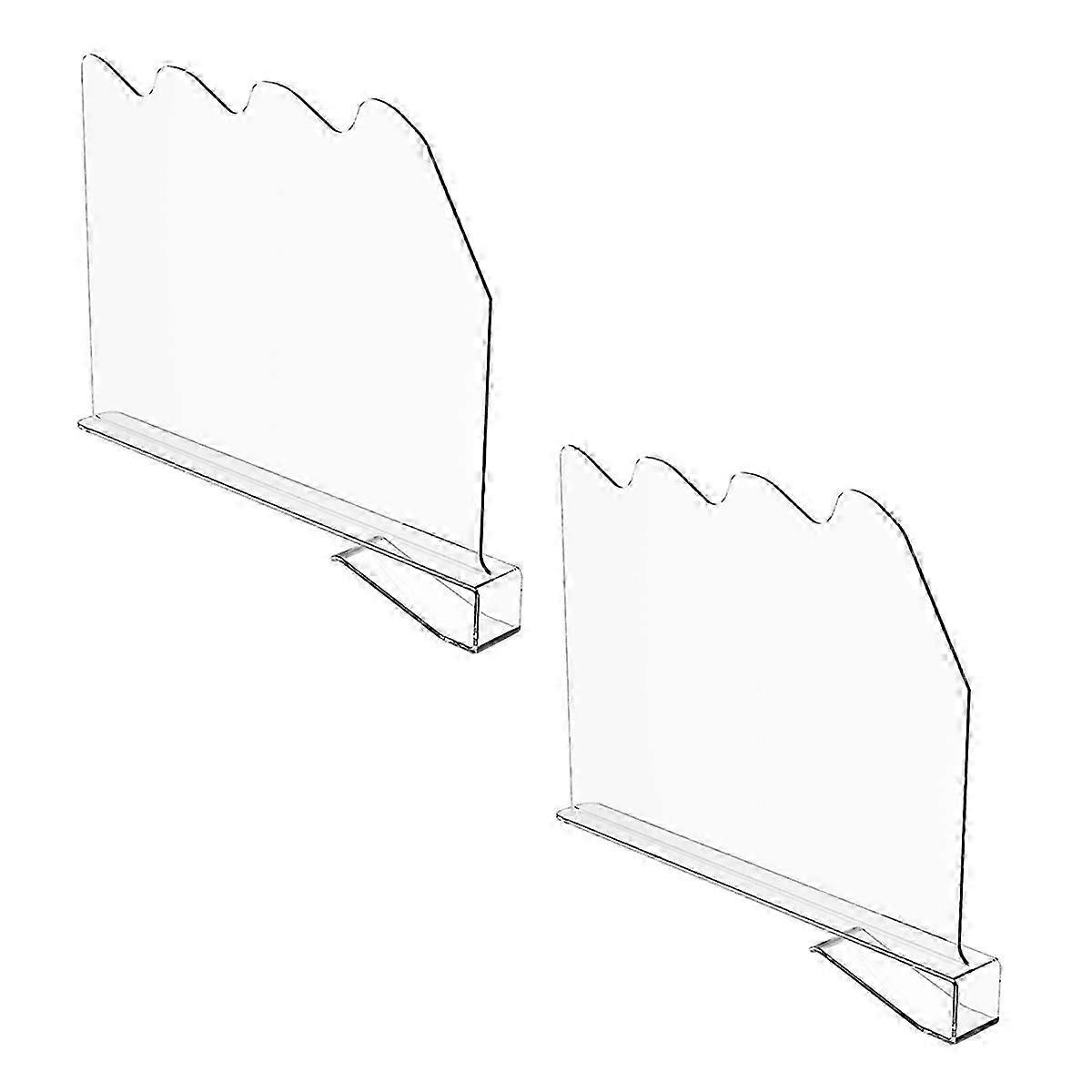 Home 2 Pack Acrylic Shelf Dividers for Storage Organization