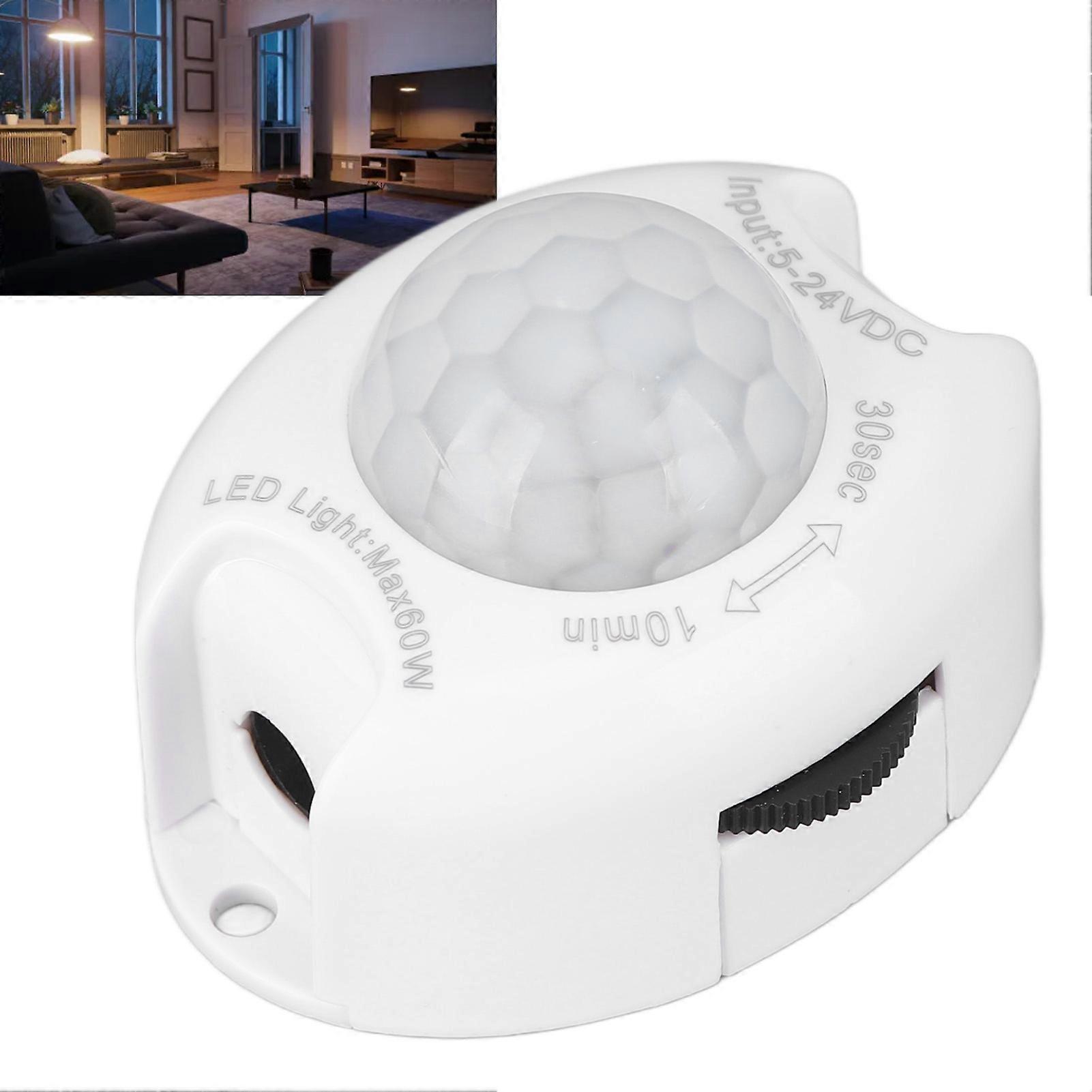 DC Plug Infrared Human Body Sensor Switch 5-24V 60W 4.8x3.5cm