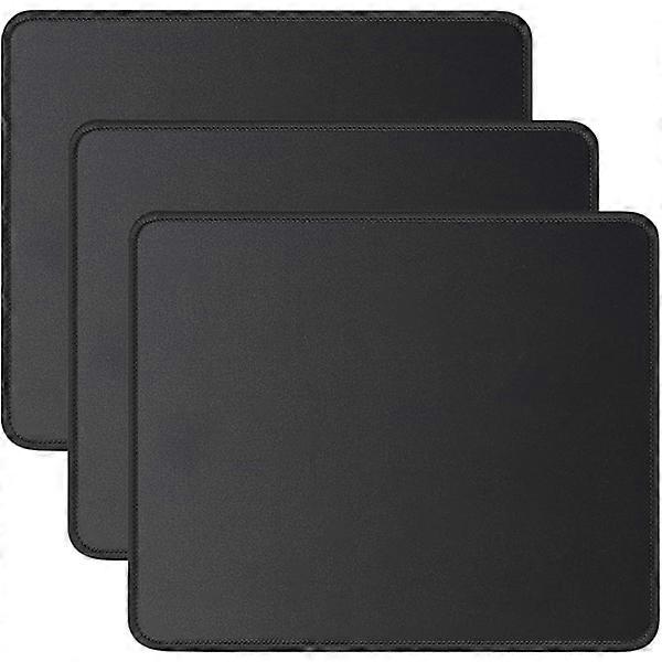 3-pack Mouse Pad with Stitched Edge, Comfortable Mouse Pads with