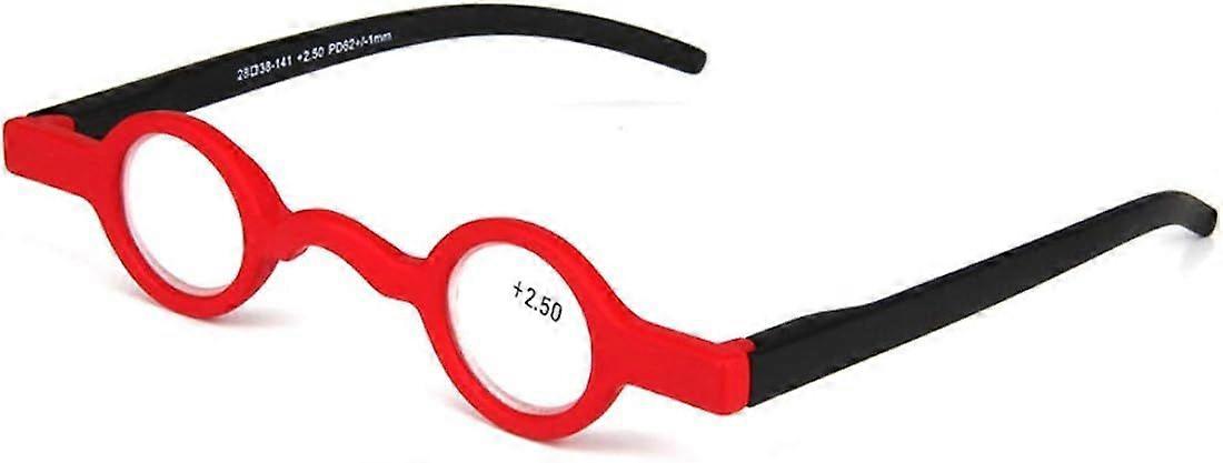 Unisex Mini Round Frame Spring Hinge Reader Presbyopic Glasses